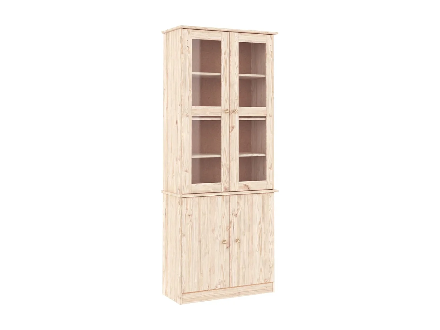 Vitrine en verre ALTA 77x35x186,5 bois de pin massif