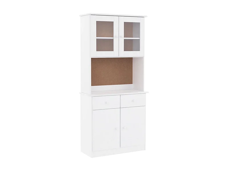 Buffet ALTA blanc 77x35x165 bois massif de pin