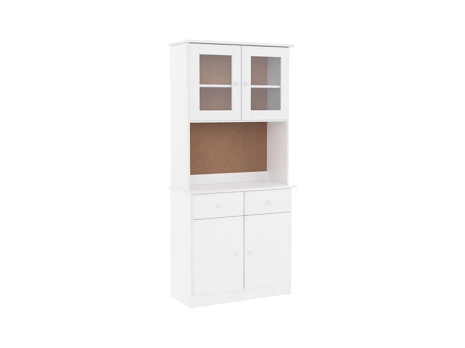 Buffet ALTA blanc 77x35x165 bois massif de pin