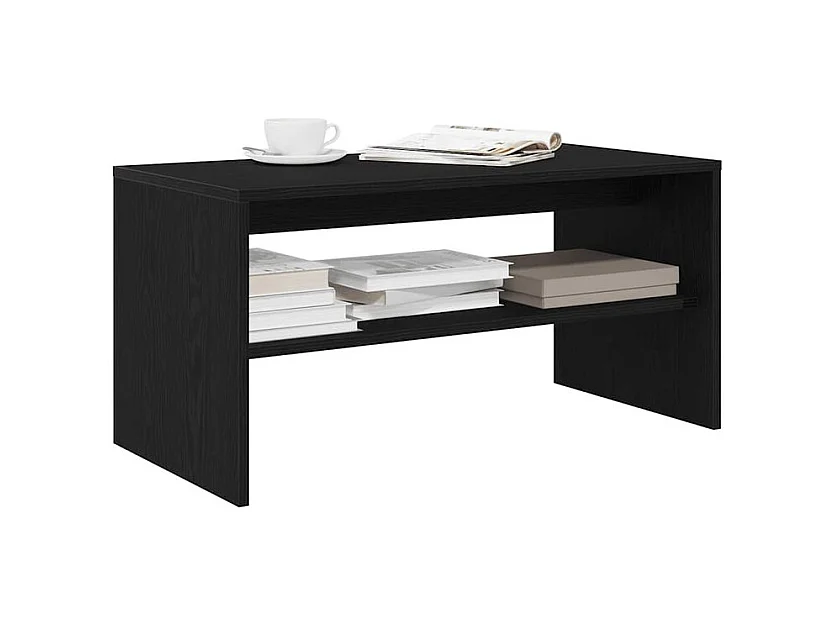 Meuble TV chêne noir 80x40x40 bois d'ingénierie