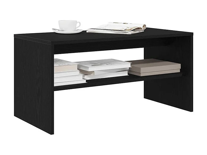 Meuble TV chêne noir 80x40x40 bois d'ingénierie