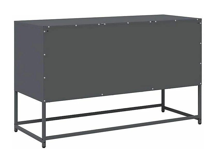 Meuble TV anthracite 100,5x39x60,5 acier