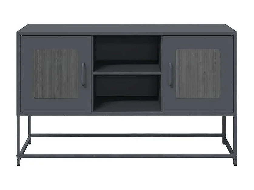 Meuble TV anthracite 100,5x39x60,5 acier