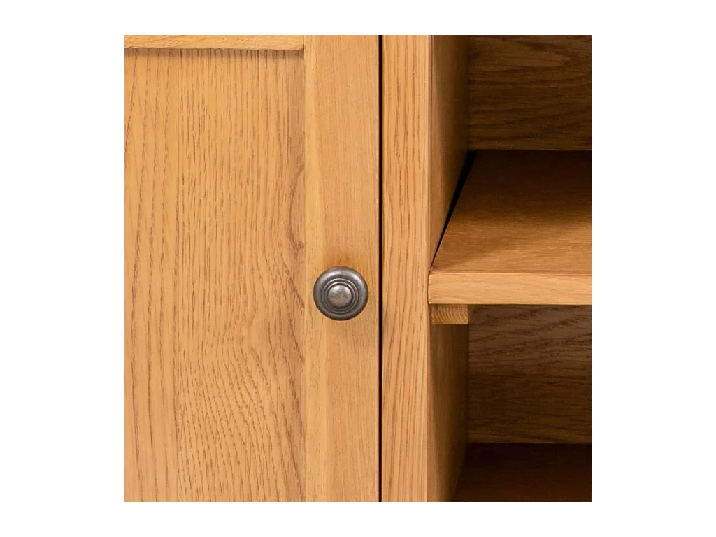 Meuble TV 110x35x44 Bois de chêne massif 2