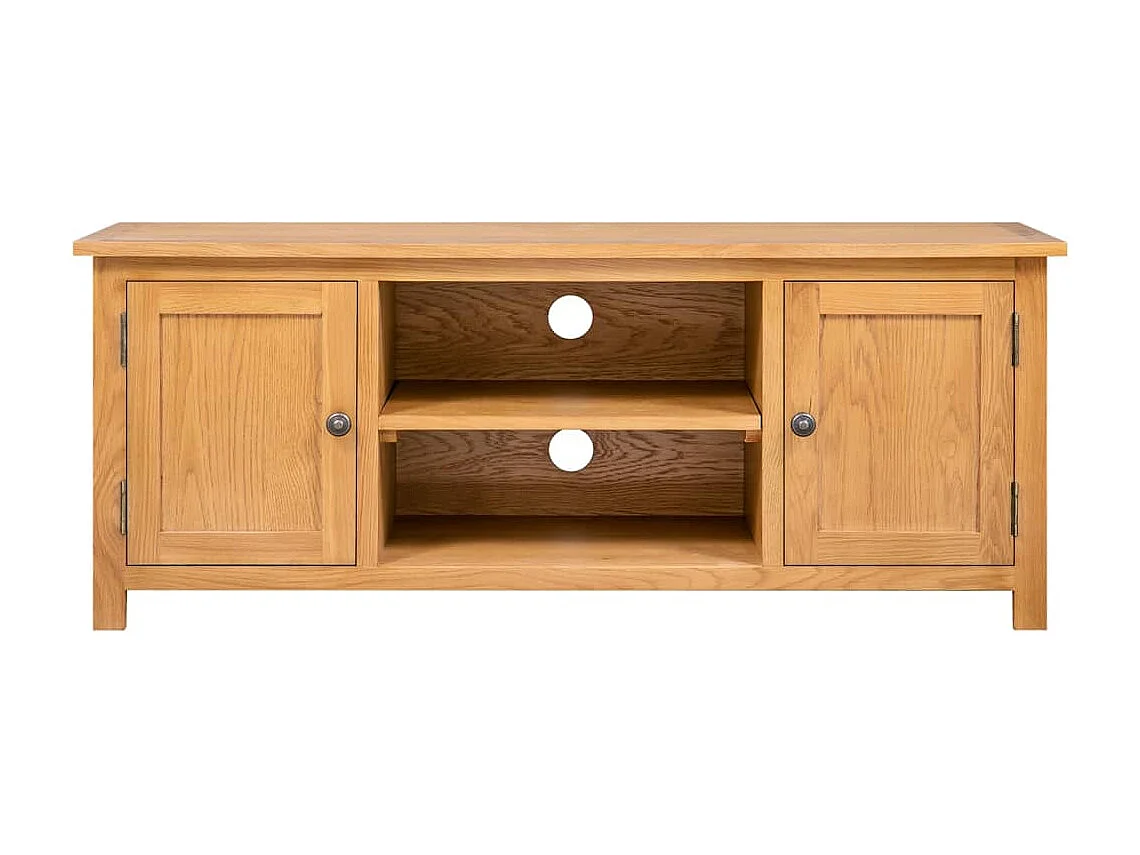 Meuble TV 110x35x44 Bois de chêne massif 2