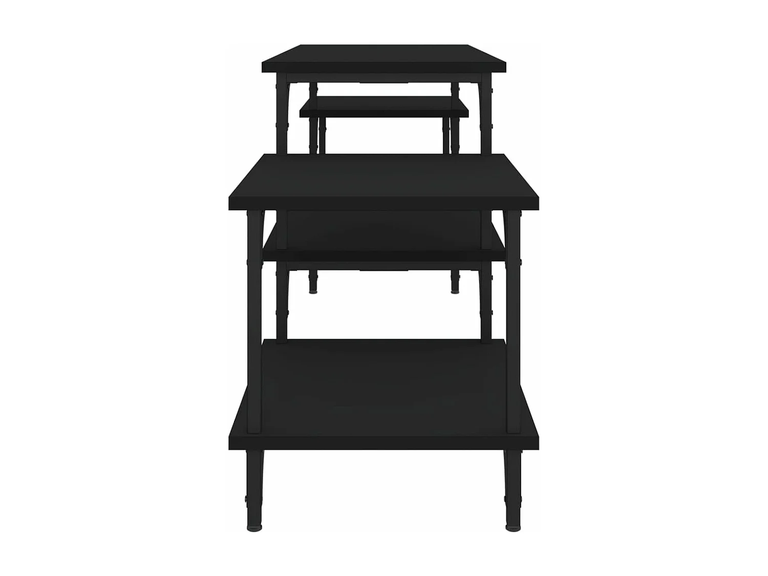 Meuble TV noir 157x35x52 bois d'ingénierie