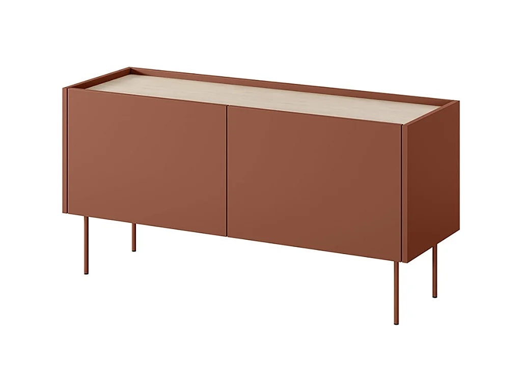 2-türiger TV-Schrank mit Metallfuß 120x60 cm