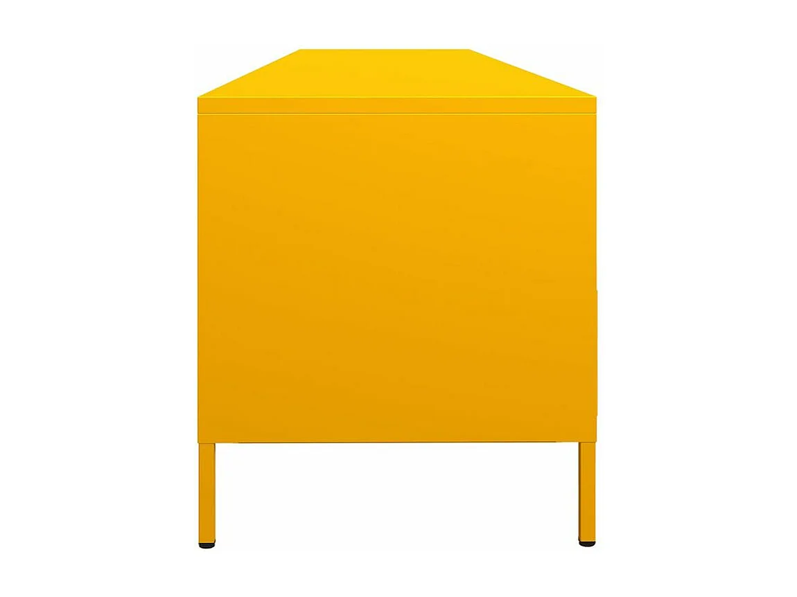 Meuble TV jaune moutarde 202x39x43,5 acier laminé à froid