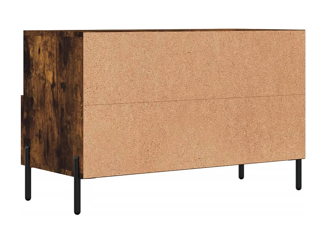 Meuble TV Chêne fumé 80x36x50 Bois d'ingénierie