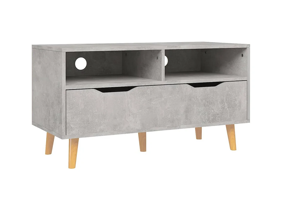 Meuble TV Gris béton 90x40x48,5 Scandy