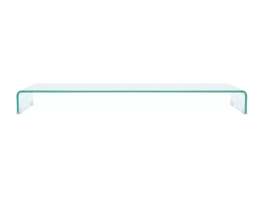 Meuble TV verre trempé transparent Martial L 90