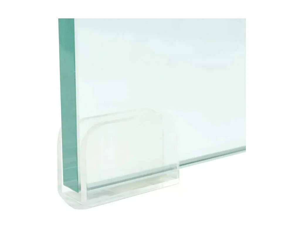 Meuble TV verre trempé transparent Martial L 90