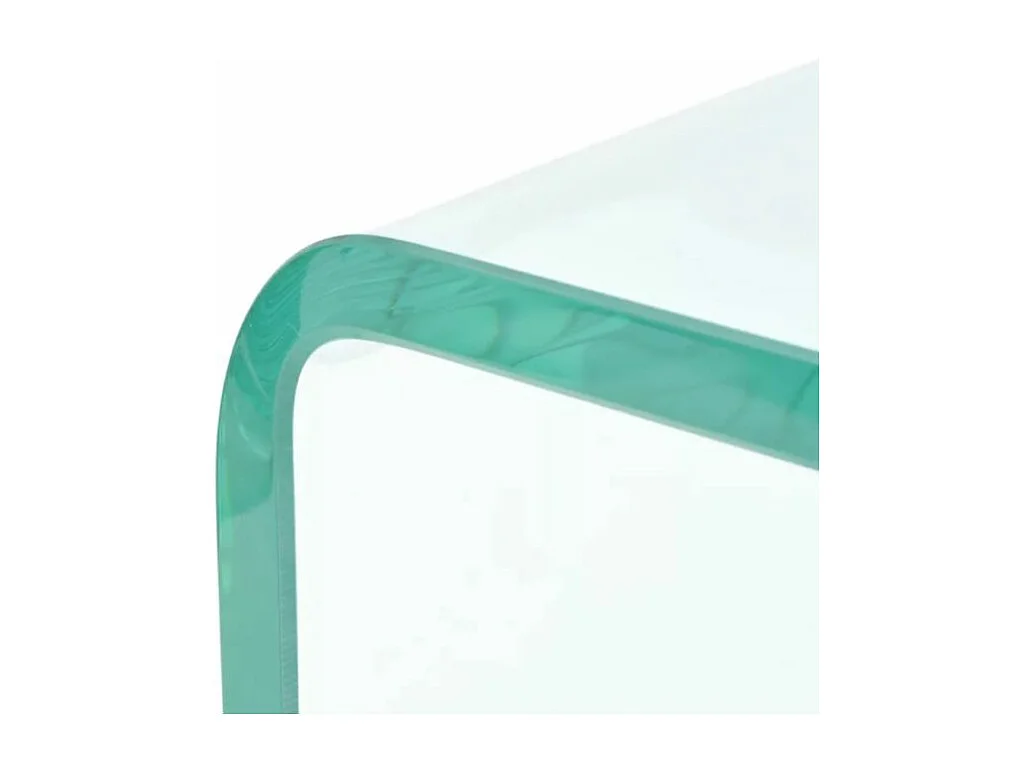 Meuble TV verre trempé transparent Martial L 90