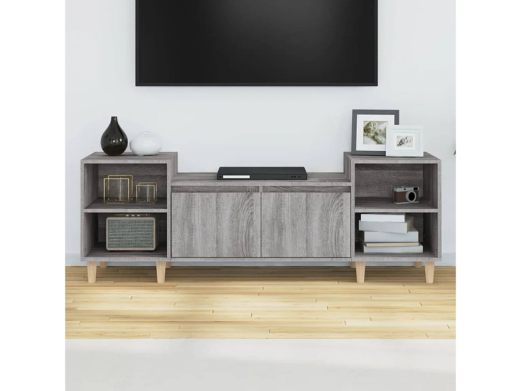 Meuble TV Sonoma gris 160x35x55 Bois d'ingénierie