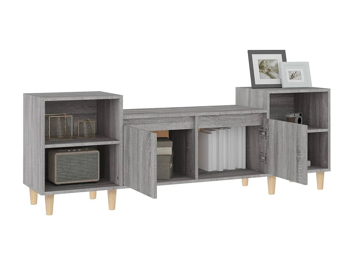 Meuble TV Sonoma gris 160x35x55 Bois d'ingénierie