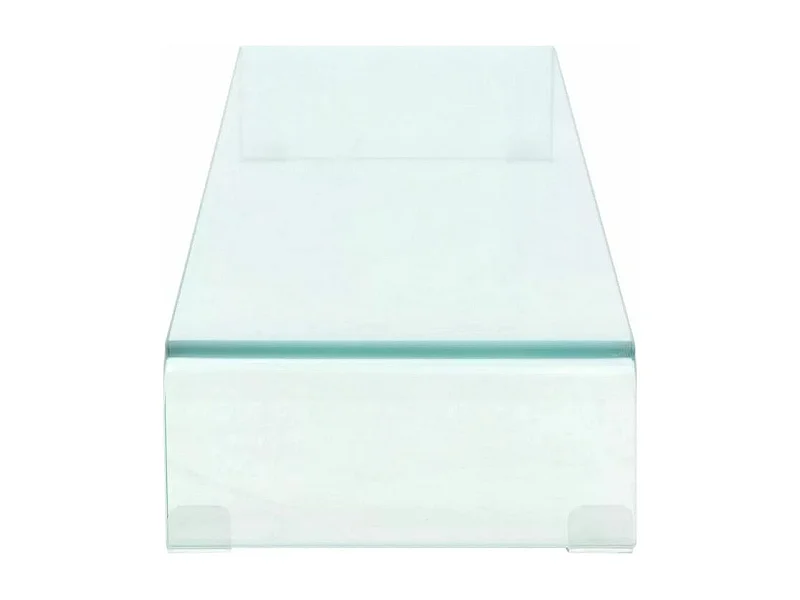 Meuble TV verre trempé transparent Martial L 70