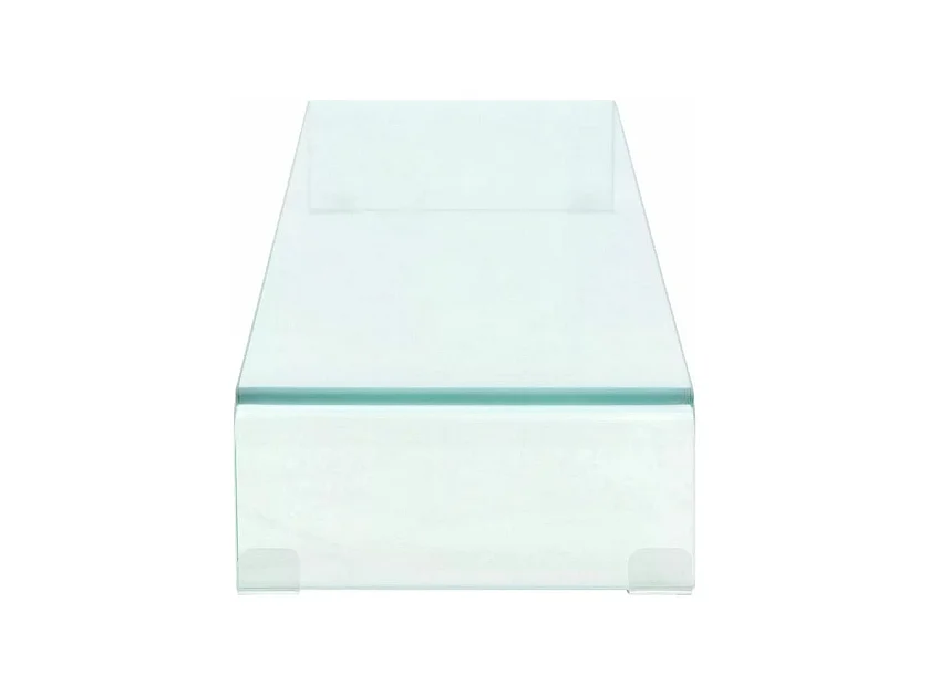 Meuble TV verre trempé transparent Martial L 70