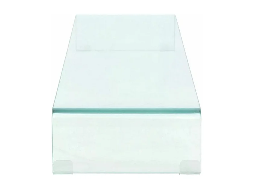 Meuble TV verre trempé transparent Martial L 70