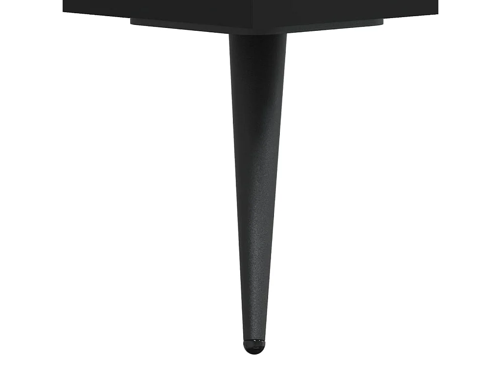 Meuble TV noir 150x36x30 bois d'ingénierie