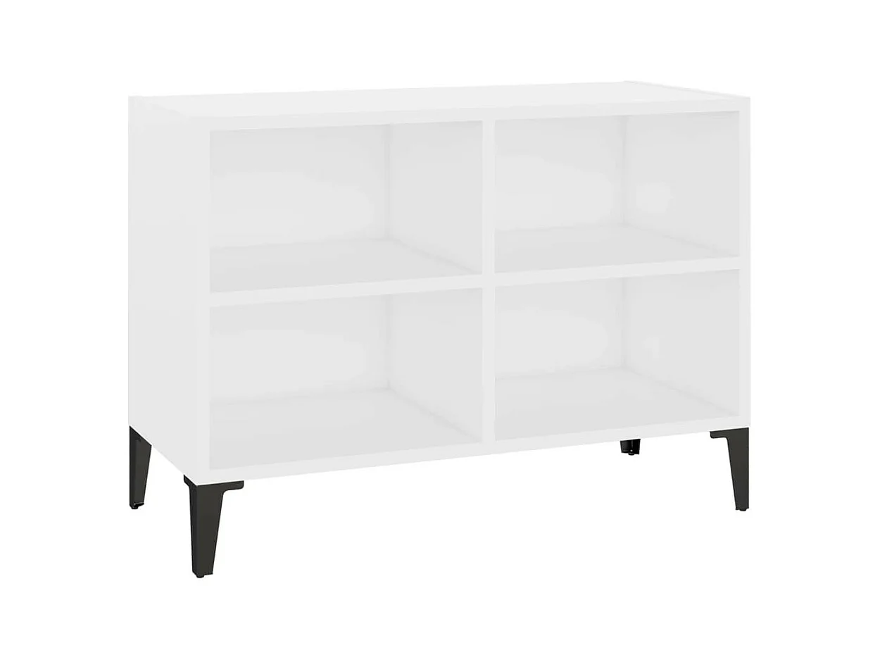 Meuble de rangement avec pieds en métal Blanc 69,5x30x50