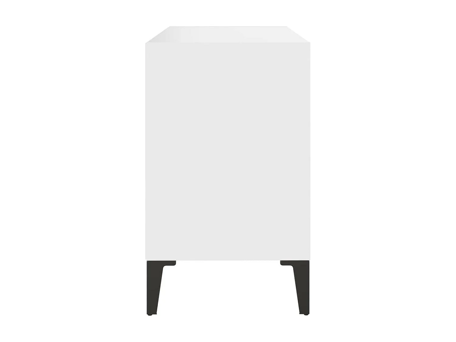 Meuble de rangement avec pieds en métal Blanc 69,5x30x50