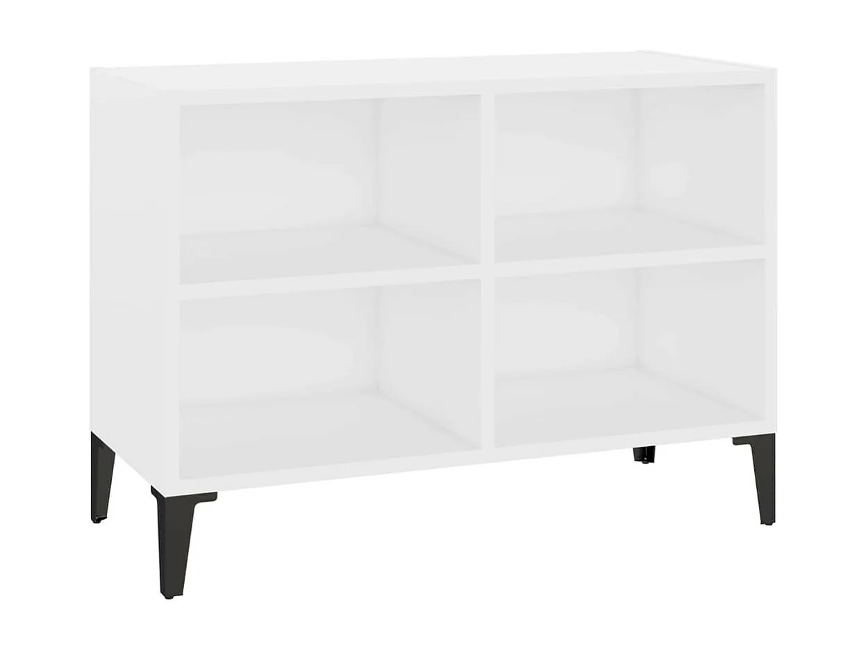 Meuble de rangement avec pieds en métal Blanc 69,5x30x50