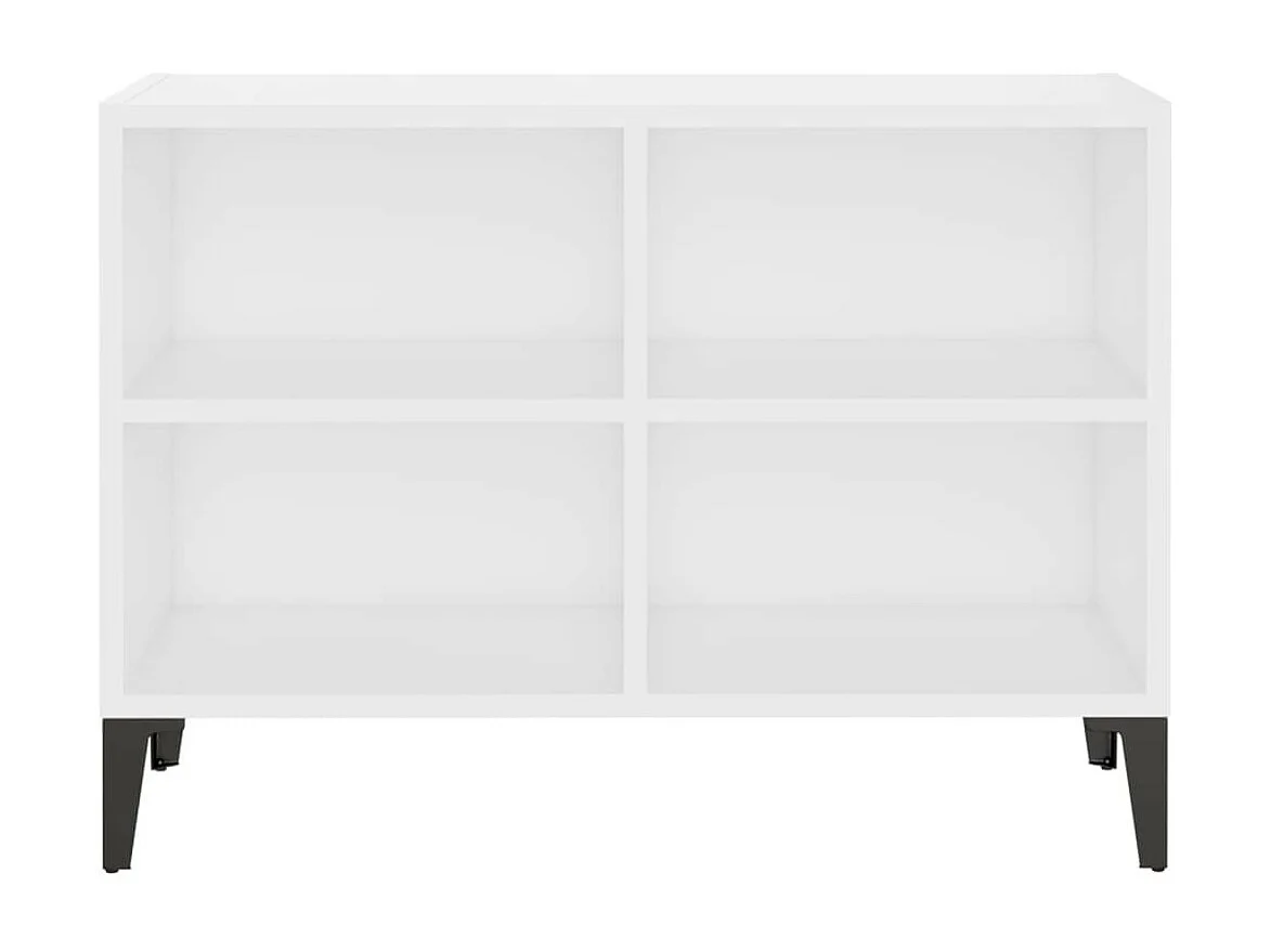 Meuble de rangement avec pieds en métal Blanc 69,5x30x50