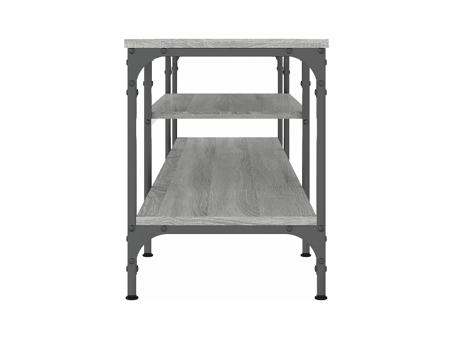 Meuble TV sonoma gris 161x35x45 bois d'ingénierie et fer