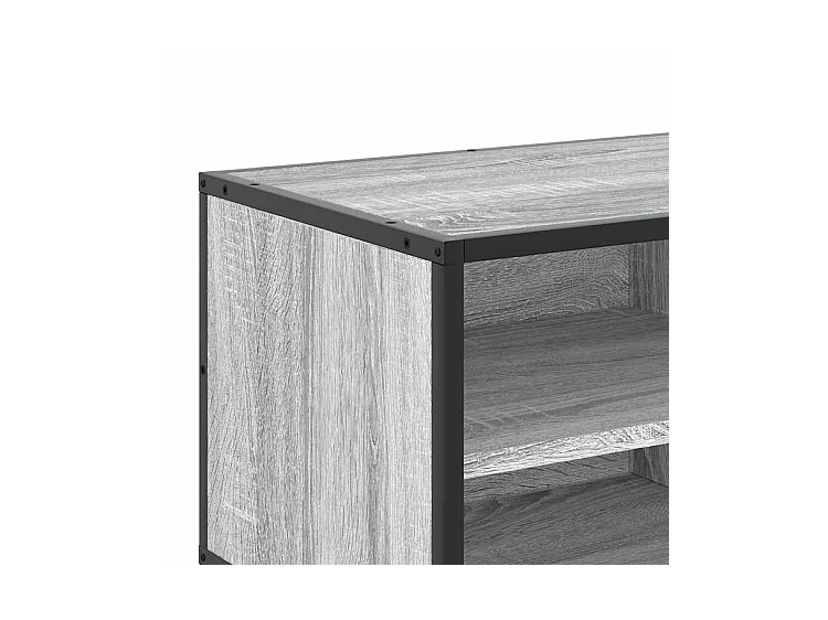 Tv-meubel 80x34,5x40 cm bewerkt hout metaal grijs sonoma eiken