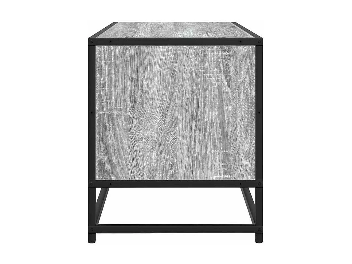 Meuble TV sonoma gris 80x34,5x40 bois d'ingénierie et métal