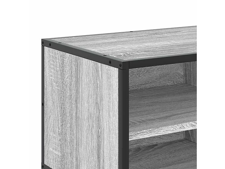 Meuble TV sonoma gris 80x34,5x40 bois d'ingénierie et métal