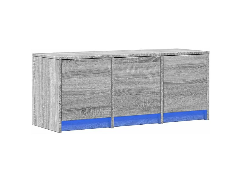 Meuble TV avec LED sonoma gris 97x34x40 bois d'ingénierie