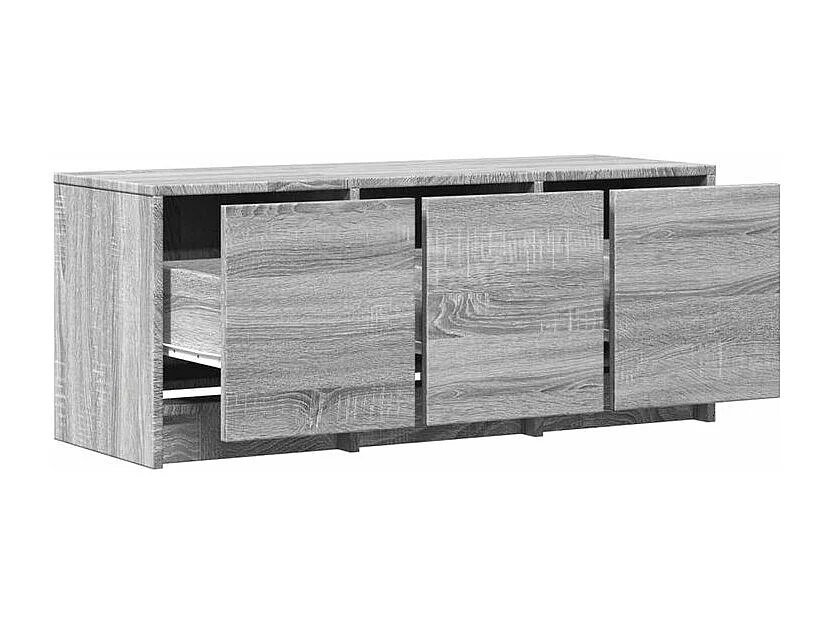 Meuble TV avec LED sonoma gris 97x34x40 bois d'ingénierie