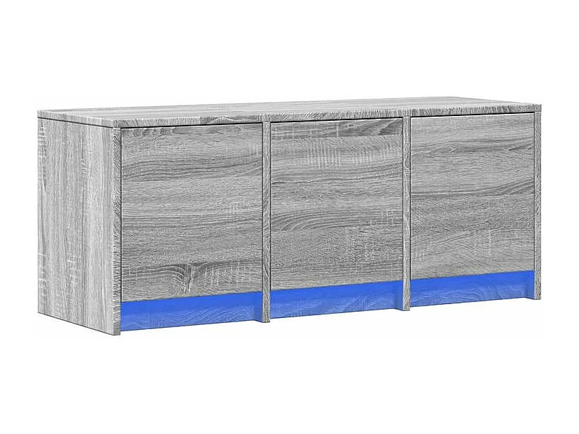 Meuble TV avec LED sonoma gris 97x34x40 bois d'ingénierie