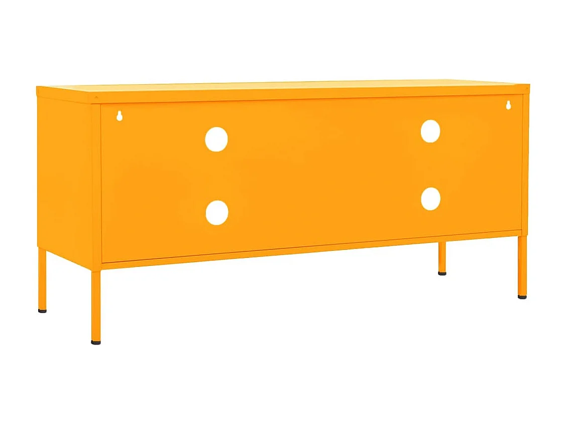 Meuble TV Jaune moutarde 105x35x50 Acier