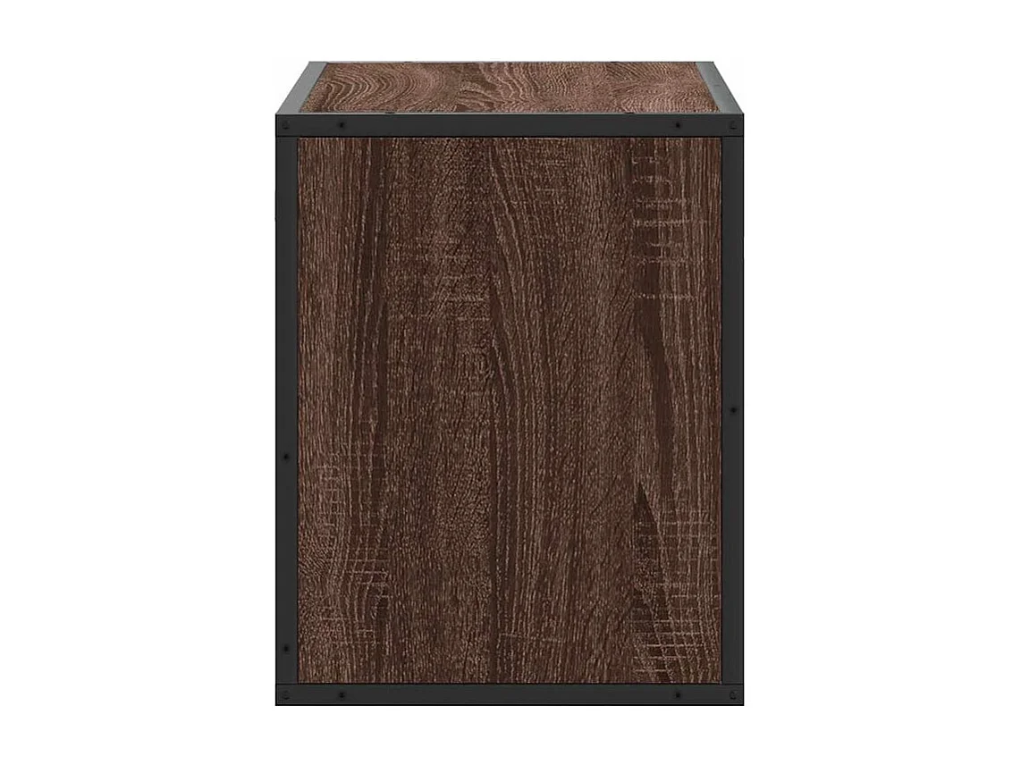 Meuble TV chêne brun 60x31x39,5 bois d'ingénierie et métal