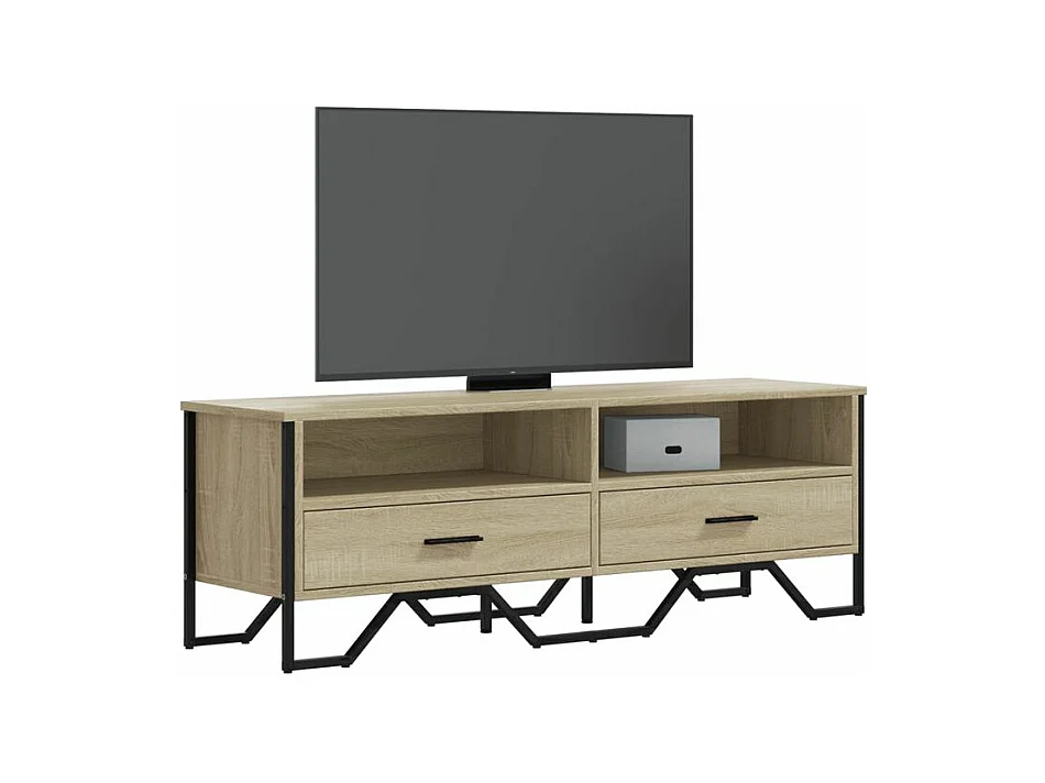 Meuble TV chêne sonoma 122x34x41 bois d'ingénierie