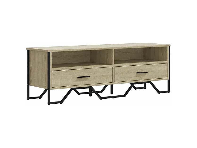 Meuble TV chêne sonoma 122x34x41 bois d'ingénierie
