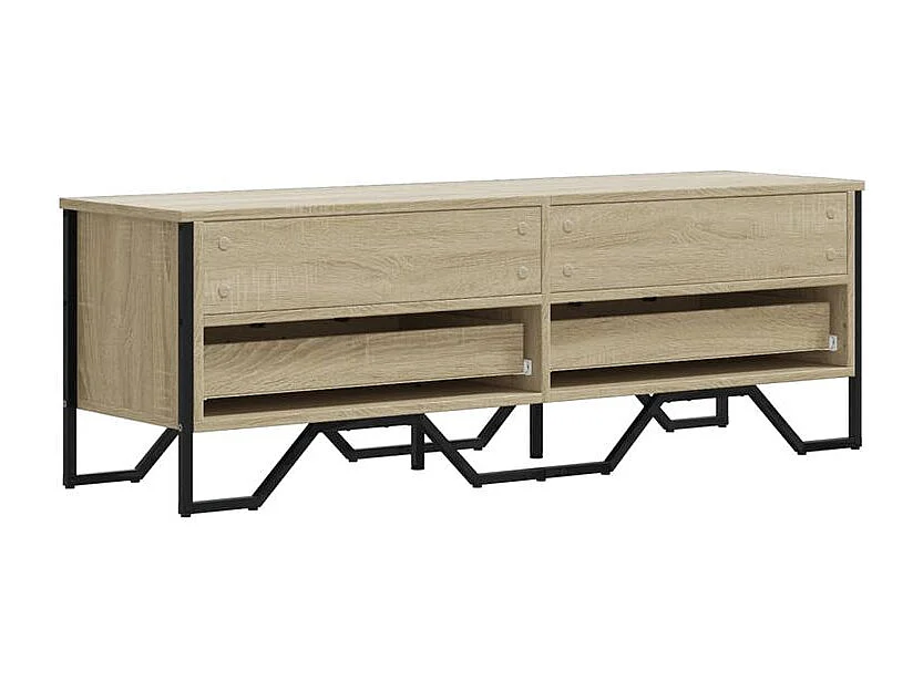 Meuble TV chêne sonoma 122x34x41 bois d'ingénierie