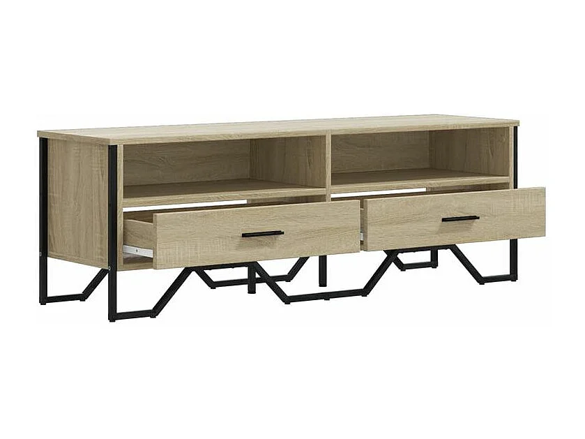 Meuble TV chêne sonoma 122x34x41 bois d'ingénierie