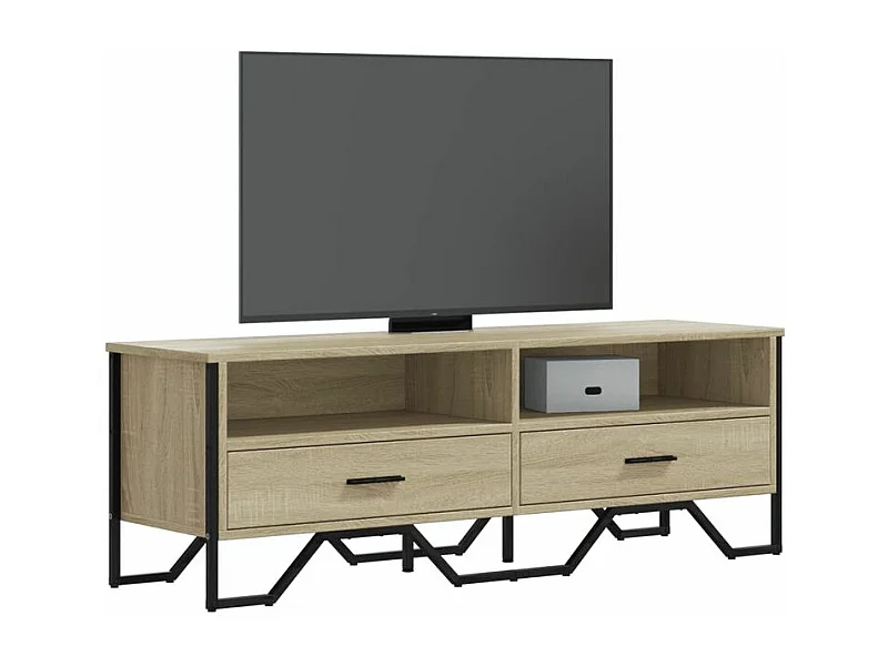 Meuble TV chêne sonoma 122x34x41 bois d'ingénierie