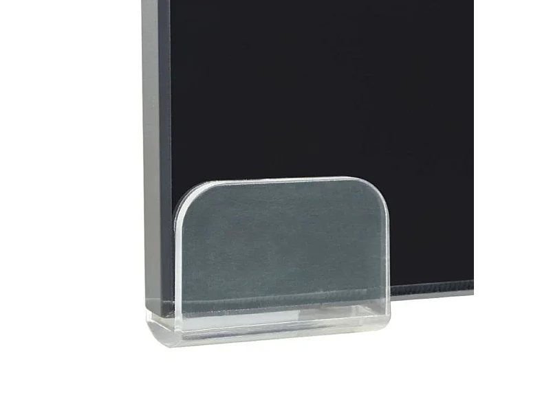 Meuble TV verre trempé noir Martial