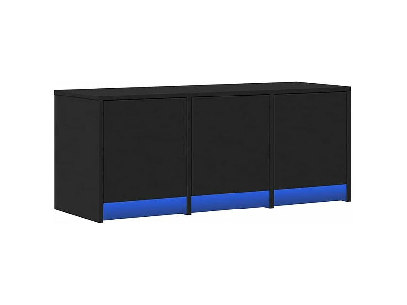 Meuble TV avec LED noir 97x34x40 bois d'ingénierie