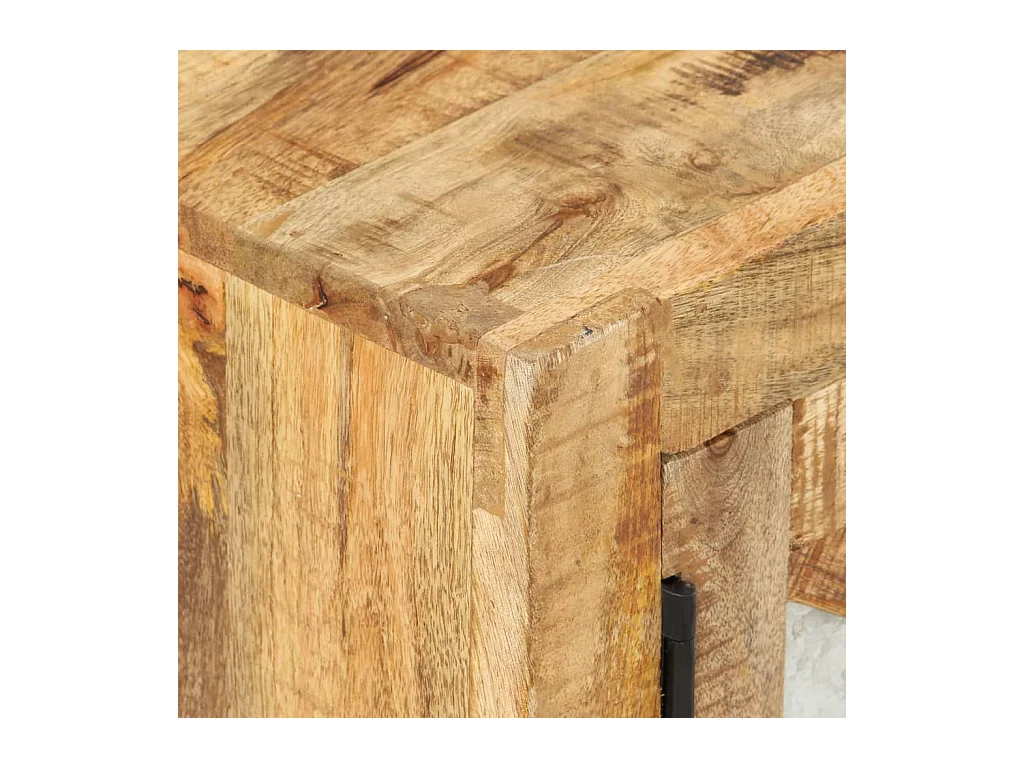 Meuble TV 110x30x45 Bois de manguier brut 3