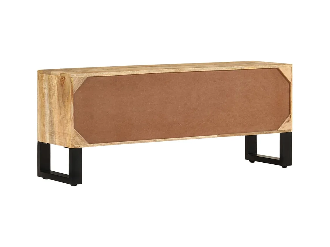 Meuble TV 110x30x45 Bois de manguier brut 3