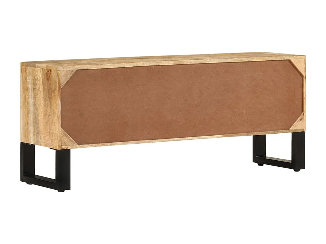 Meuble TV 110x30x45 Bois de manguier brut 3