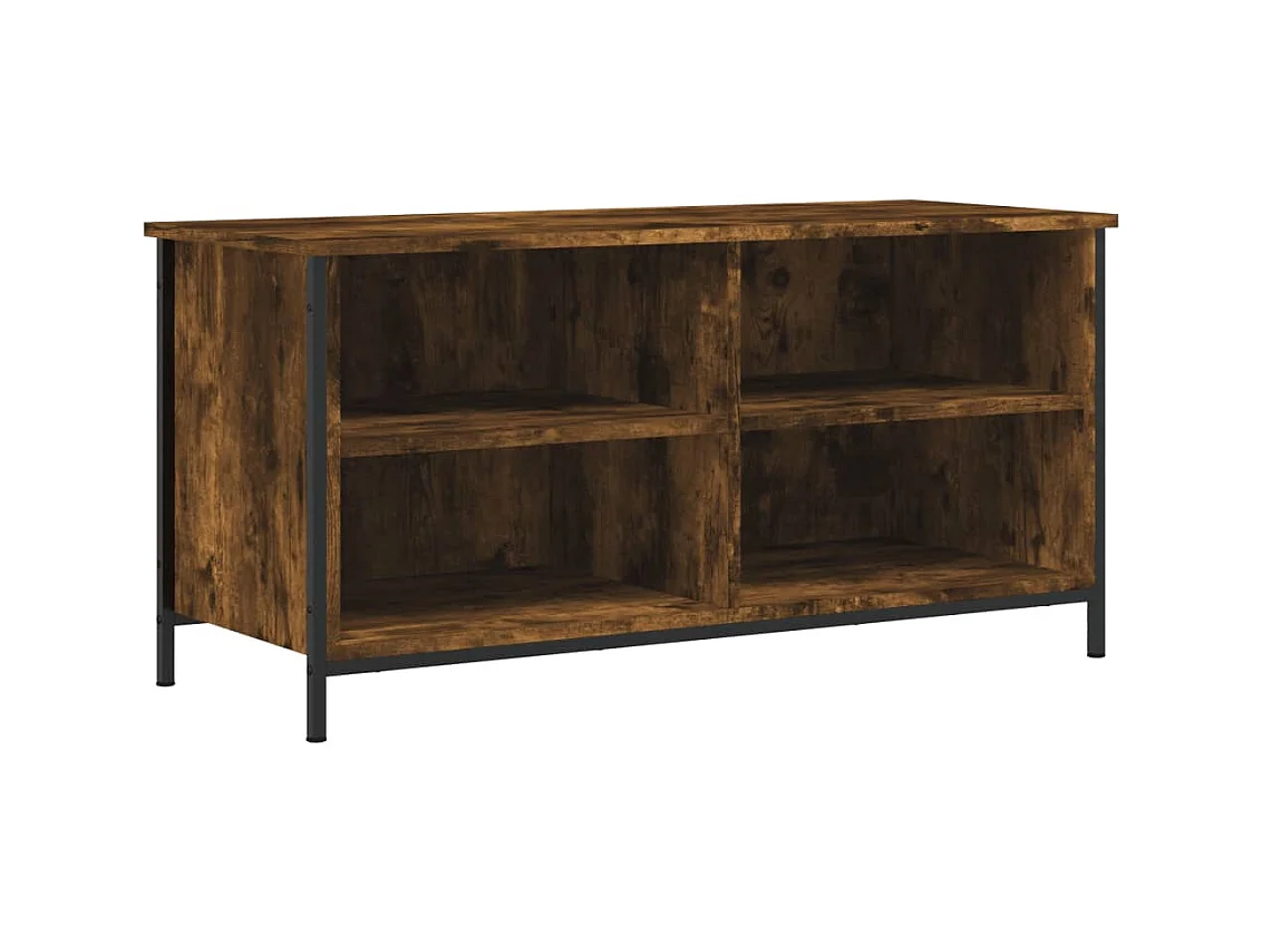 Meuble TV Chêne fumé 100x40x50 Bois d'ingénierie