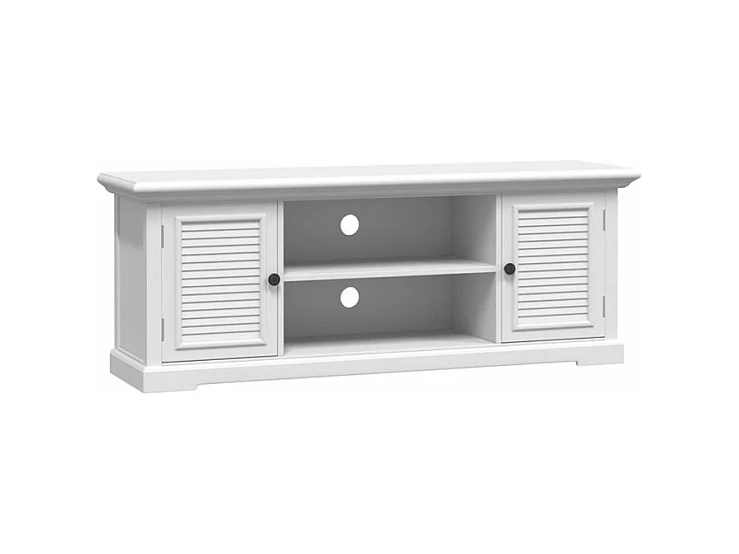 Meuble TV blanc 110x30x41 bois d'ingénierie