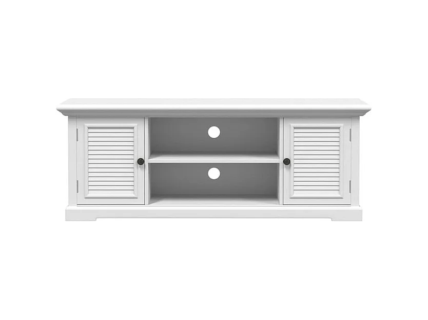 Meuble TV blanc 110x30x41 bois d'ingénierie