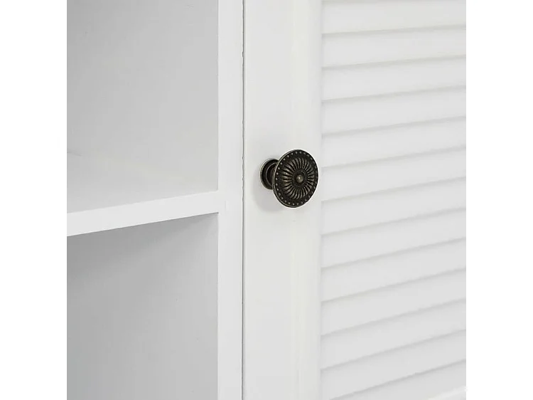 Meuble TV blanc 110x30x41 bois d'ingénierie